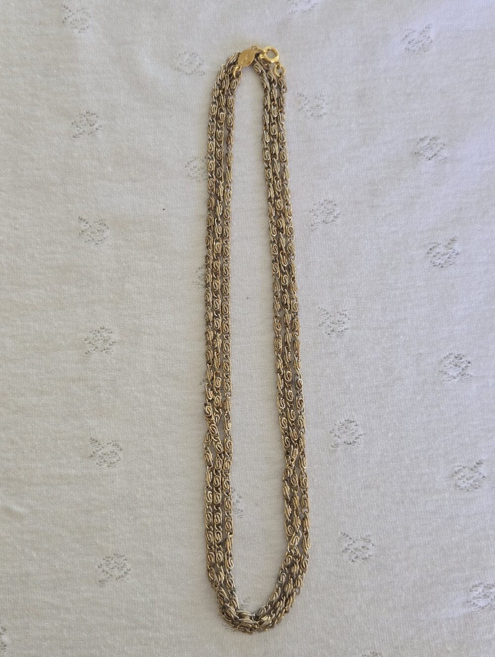 Freirich Vintage Multi-Wrap 54" Gold and Silver-tone Snail Links Chain Necklace